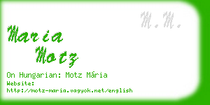 maria motz business card
